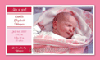 Baby Announcement - pink stripes thumbnail