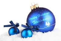 Snowy Blue Ornament thumbnail